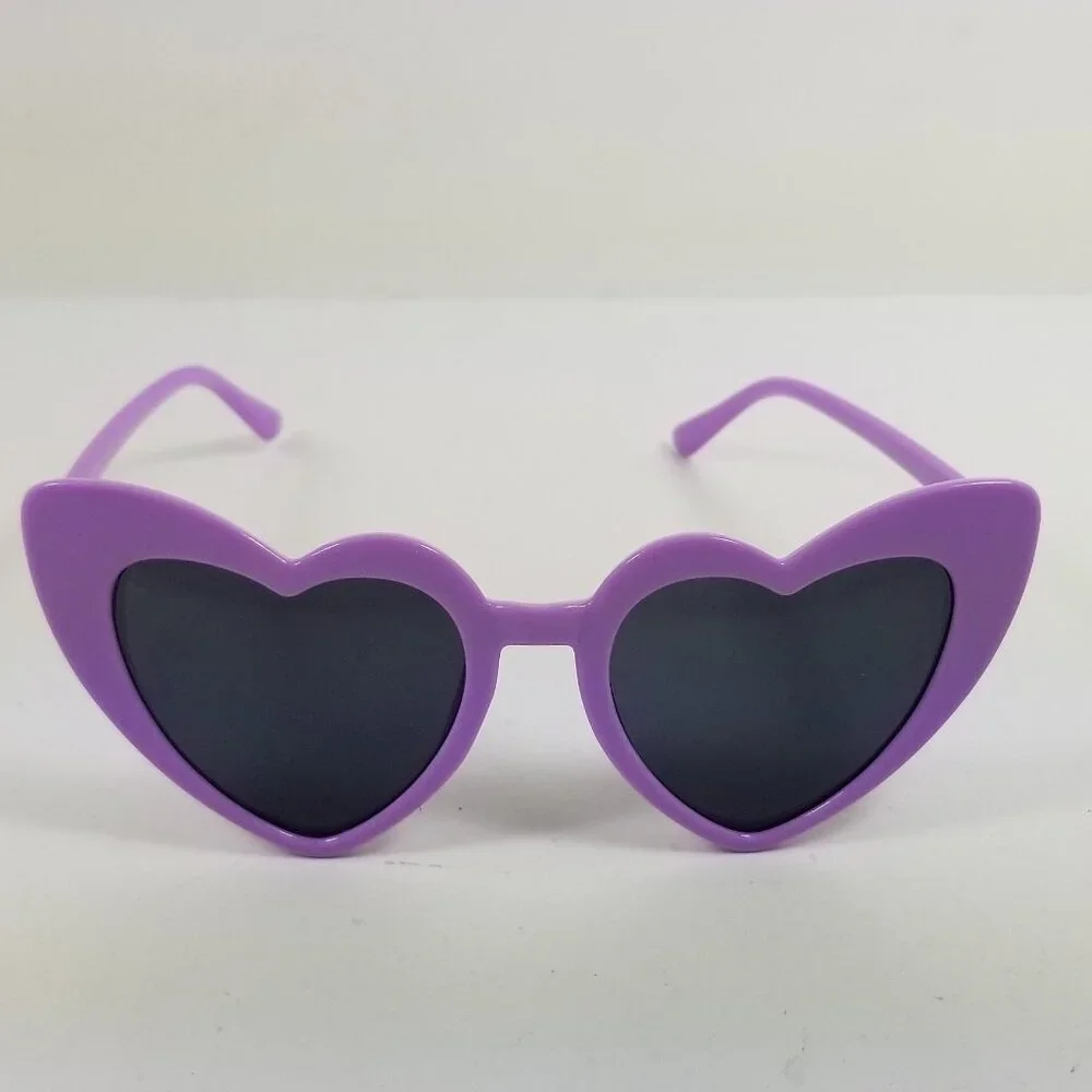 Kids Heart Sunglasses Vintage Heart-Shaped Toddler Sunglasses Cute Pink